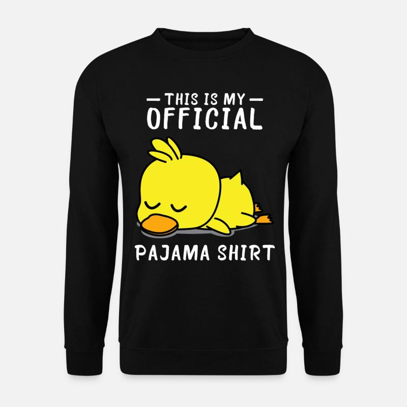 Ente Schlafshirt Pyjama - Unisex Pullover - Schwarz