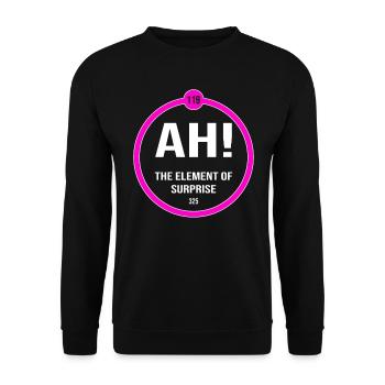 Chemistry Element Chemist Profession Lab Pun - Unisex Sweatshirt - black - Front - Alina (178cm) & Michal (187cm)