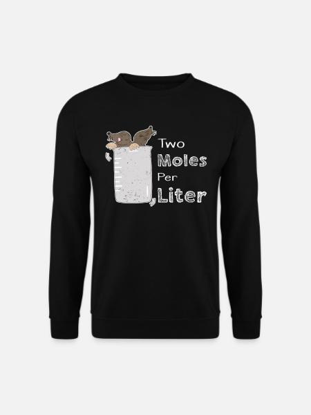 Labor Wortwitz Pun Chemiker Chemie Maulwurf Liter - Unisex Pullover - Schwarz