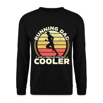Running Dad Like Normal Dad, But Cooler - Unisex Sweatshirt - black - Front - Alina (178cm) & Michal (187cm)