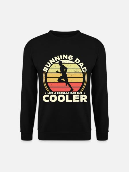 Running Dad Wie Normaler Dad, Aber Cooler - Unisex Pullover - Schwarz