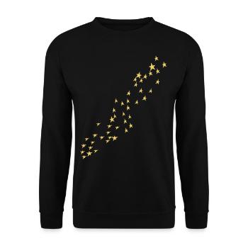 Shooting Star Star Stars - Unisex Sweatshirt - black - Front - Alina (178cm) & Michal (187cm)