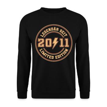 10. Geburtstag Legendär seit 2011 Limited Edition - Unisex Pullover - Schwarz - Vorne - Alina (178cm) & Michal (187cm)