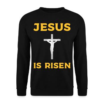 Jésus-Christ Croix Bible Bible Christianisme - Sweat-shirt Unisexe - noir - Devant - Alina (178cm) & Michal (187cm)