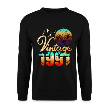 Rétro Rétro 1991 - Sweat-shirt Unisexe - noir - Devant - Alina (178cm) & Michal (187cm)
