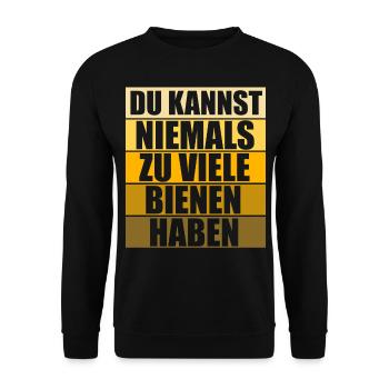 Hobbyimker Imker Bienen Flüsterer Imkern Honig - Unisex Pullover - Schwarz - Vorne - Alina (178cm) & Michal (187cm)