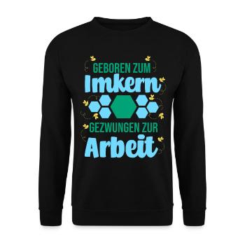 Biene Imker Geschenk Honig Honig Dealer Hobby - Unisex Pullover - Schwarz - Vorne - Alina (178cm) & Michal (187cm)