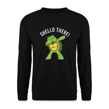 Turtle for Turtle Lover - Unisex Sweatshirt - black - Front - Alina (178cm) & Michal (187cm)