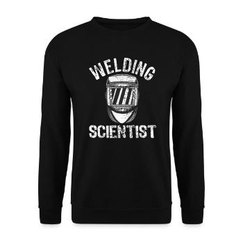 Schweißen Vintage - Unisex Pullover - Schwarz - Vorne - Alina (178cm) & Michal (187cm)