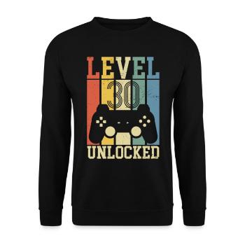 Niveau 30 Déverrouillé - Sweat-shirt Unisexe - noir - Devant - Alina (178cm) & Michal (187cm)
