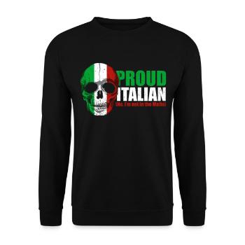 Italie mafia Milan Italien Cadeau Rome - Sweat-shirt Unisexe - noir - Devant - Alina (178cm) & Michal (187cm)