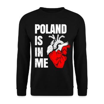Poland - Unisex Sweatshirt - black - Front - Alina (178cm) & Michal (187cm)