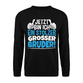 Großer Bruder Level Complete - Unisex Pullover - Schwarz - Vorne - Alina (178cm) & Michal (187cm)