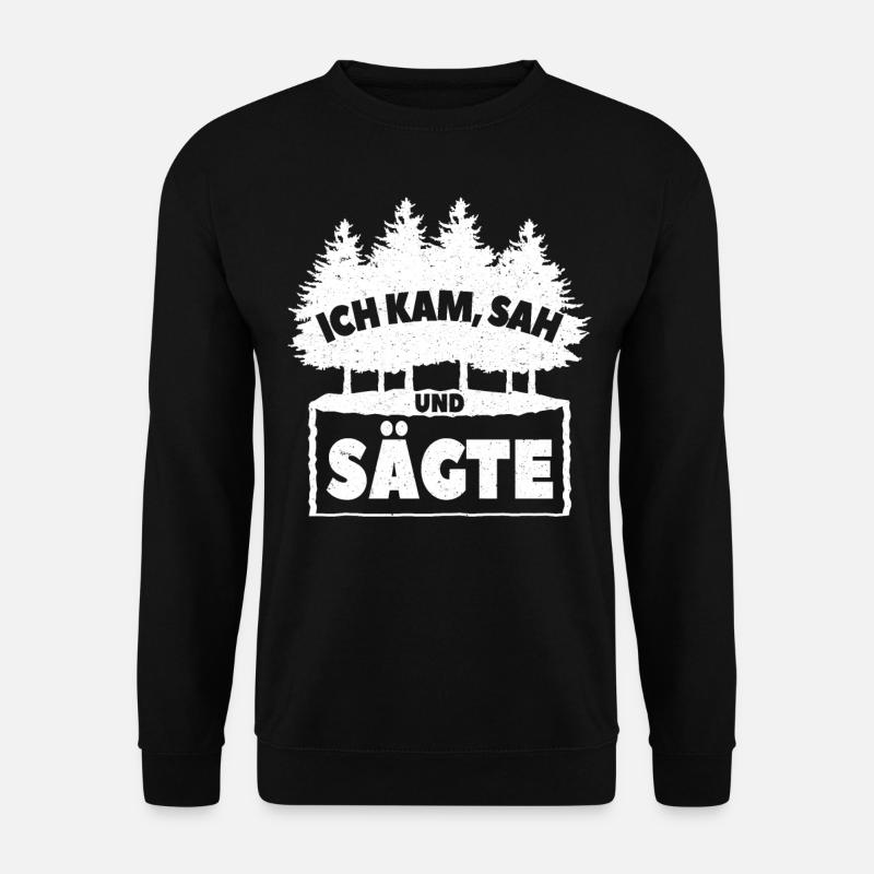 Kettensäge Motorsäge Waldarbeiter Förster Geschenk - Unisex Pullover - Schwarz