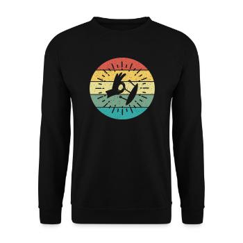 Rétro Vintage Acupuncturist Acupuncture - Sweat-shirt Unisexe - noir - Devant - Alina (178cm) & Michal (187cm)