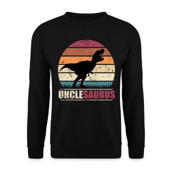 Unclesaurus T Rex cadeau de dinosaure pour tonton - Sweat-shirt Unisexe - noir - Devant - Alina (178cm) & Michal (187cm)