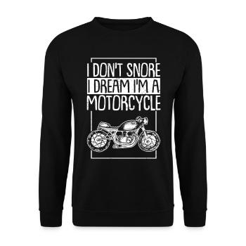 Motorcycle - Unisex Sweatshirt - black - Front - Alina (178cm) & Michal (187cm)