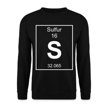 Sulfur chemical element periodic table Funny - Unisex Sweatshirt - black - Front - Alina (178cm) & Michal (187cm)