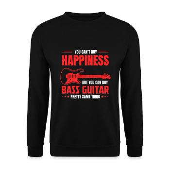 Bassist Tshirt Guitariste cadeau contrebasse ebass - Sweat-shirt Unisexe - noir - Devant - Alina (178cm) & Michal (187cm)
