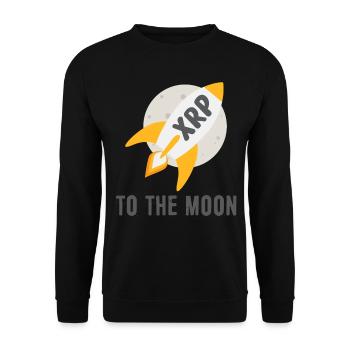XRP To the Moon XRP Ripple Crypto Cryptocurrency - Unisex Sweatshirt - black - Front - Alina (178cm) & Michal (187cm)