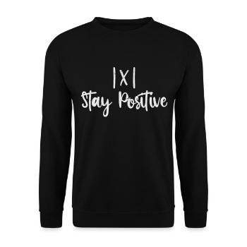 1 X 1 Rester positif - Sweat-shirt Unisexe - noir - Devant - Alina (178cm) & Michal (187cm)
