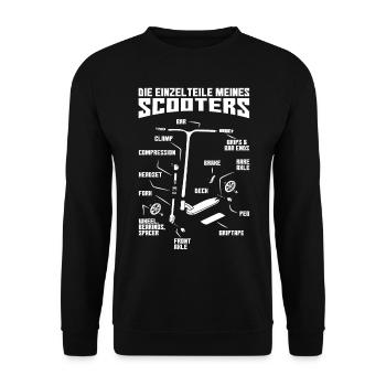 Scooter Geschenkidee - Unisex Pullover - Schwarz - Vorne - Alina (178cm) & Michal (187cm)