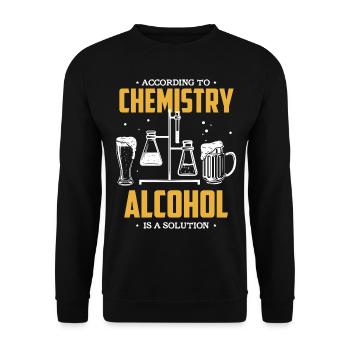 Chemist Design for a Chemist Fan - Unisex Sweatshirt - black - Front - Alina (178cm) & Michal (187cm)