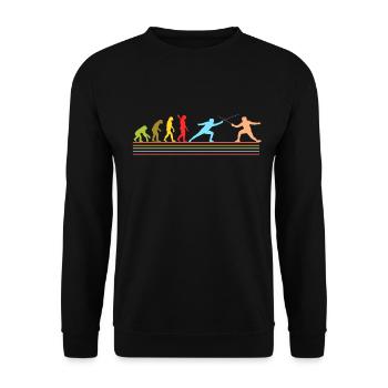Fechten - Unisex Pullover - Schwarz - Vorne - Alina (178cm) & Michal (187cm)