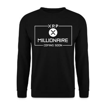 XRP Millionaire Comes Soon Ripple XRP Crypto - Unisex Sweatshirt - black - Front - Alina (178cm) & Michal (187cm)