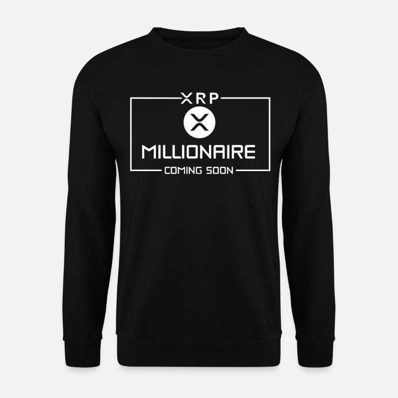 XRP Millionär Kommt Bald Ripple XRP Crypto - Unisex Pullover - Schwarz