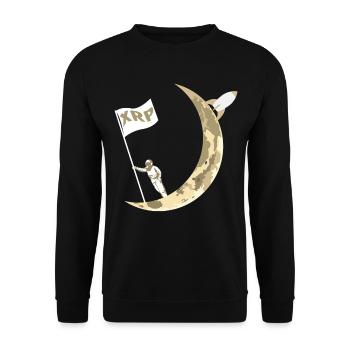 XRP To the Moon Ripple XRP Astronaut Crypto - Unisex Sweatshirt - black - Front - Alina (178cm) & Michal (187cm)