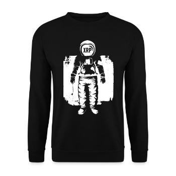 XRP Astronauter Ripple Crypto Cryptocurcy - Unisex Sweatshirt - black - Front - Alina (178cm) & Michal (187cm)