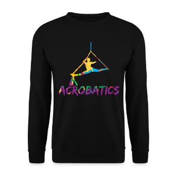 Acrobatics Gymnastics Aerial Turnnast Girl - Sweat-shirt Unisexe - noir - Devant - Alina (178cm) & Michal (187cm)