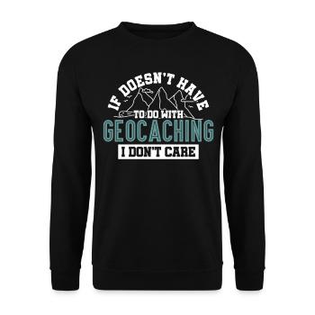 Aventure Géocaching geocaching aventure - Sweat-shirt Unisexe - noir - Devant - Alina (178cm) & Michal (187cm)