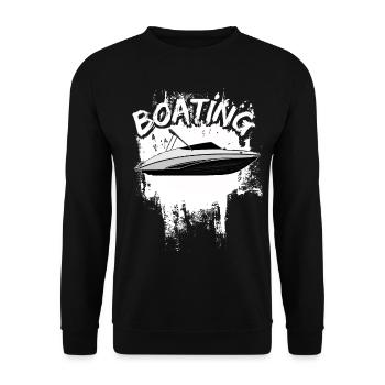 Boot Regatta . Motorboot Motoryacht . Yacht Segeln - Unisex Pullover - Schwarz - Vorne - Alina (178cm) & Michal (187cm)