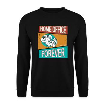 Home Office forever Pensioner 2021 - Unisex Sweatshirt - black - Front - Alina (178cm) & Michal (187cm)