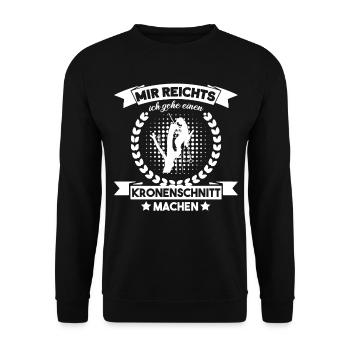 Waldarbeiter Baumkletterer Baumpfleger - Unisex Pullover - Schwarz - Vorne - Alina (178cm) & Michal (187cm)
