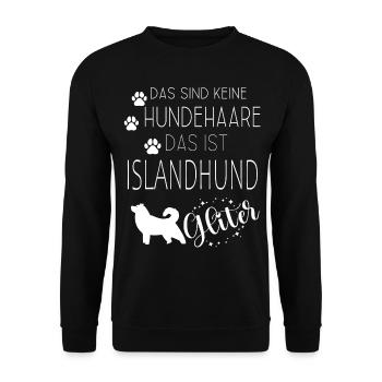 Islandhund Isländischer Schäferhund Spitz Hunde - Unisex Pullover - Schwarz - Vorne - Alina (178cm) & Michal (187cm)