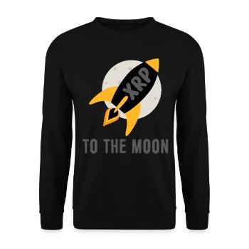 XRP To the Moon XRP Ripple Crypto Cryptocurrency - Unisex Sweatshirt - black - Front - Alina (178cm) & Michal (187cm)