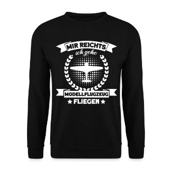 Modellflieger Modellfliegen Modellflug - Unisex Pullover - Schwarz - Vorne - Alina (178cm) & Michal (187cm)