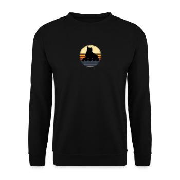 Retro Design Inlineskaten Rollschuh Inlineskaten - Unisex Pullover - Schwarz - Vorne - Alina (178cm) & Michal (187cm)