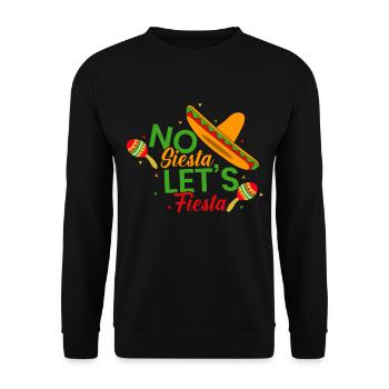 No Siesta Let’s Fiesta Cinco De Mayo Sombrero Mexi - Sweat-shirt Unisexe - noir - Devant - Alina (178cm) & Michal (187cm)