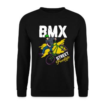 Bmx Bmx Fahrrad Bmx Zubehör Bmx Kinder - Unisex Pullover - Schwarz - Vorne - Alina (178cm) & Michal (187cm)
