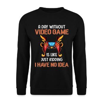 Jeux vidéo Jeu De Jeu Vidéo - Sweat-shirt Unisexe - noir - Devant - Alina (178cm) & Michal (187cm)