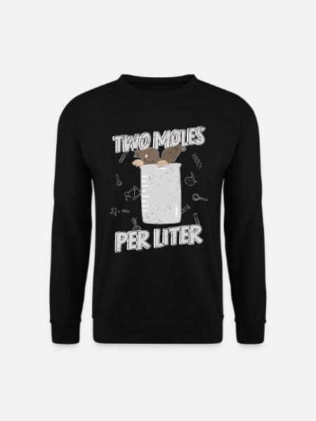 Maulwurf Liter Chemiker Labor Wortwitz Pun Chemie - Unisex Pullover - Schwarz