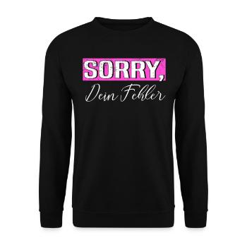 Désolé ironie sort Drôle de sarcasme - Sweat-shirt Unisexe - noir - Devant - Alina (178cm) & Michal (187cm)