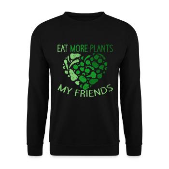 Alimentation saine Végétariens Fruits et légumes - Sweat-shirt Unisexe - noir - Devant - Alina (178cm) & Michal (187cm)