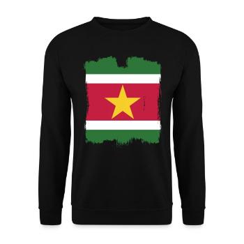 Suriname Flag - Sweat-shirt Unisexe - noir - Devant - Alina (178cm) & Michal (187cm)