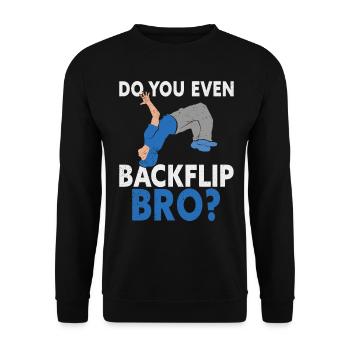 Freerunning Parkour Stuntman Extremsportler Sport - Unisex Pullover - Schwarz - Vorne - Alina (178cm) & Michal (187cm)