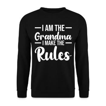 Granny Rules - Unisex Sweatshirt - black - Front - Alina (178cm) & Michal (187cm)
